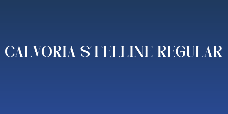 Calvoria Stelline Regular Social Header