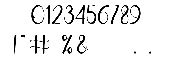 Calyana Personal use Only Font OTHER CHARS