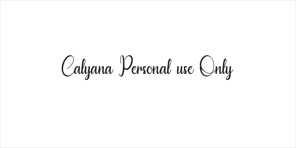 Calyana Personal use Only Logo