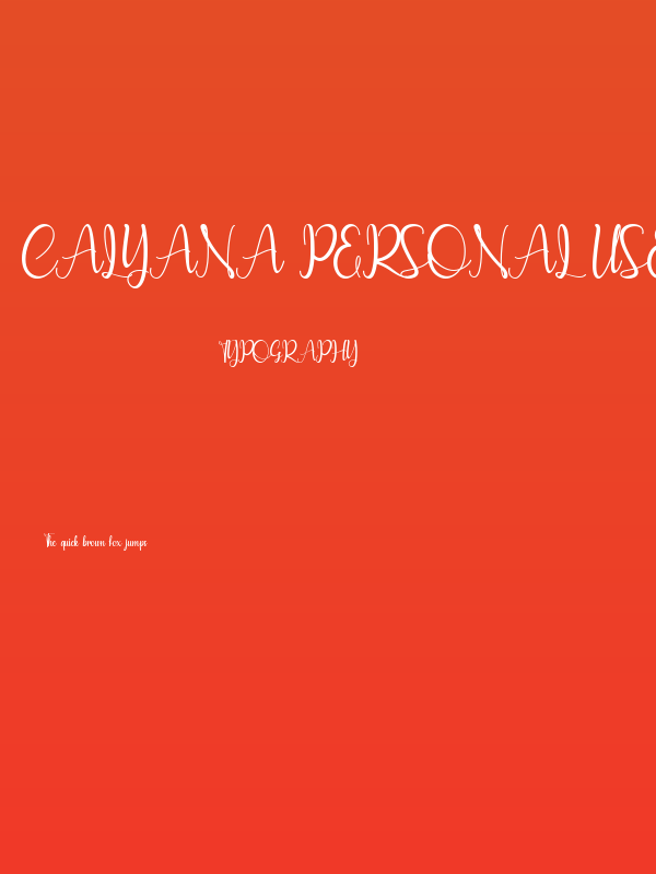 Calyana Personal use Only Poster