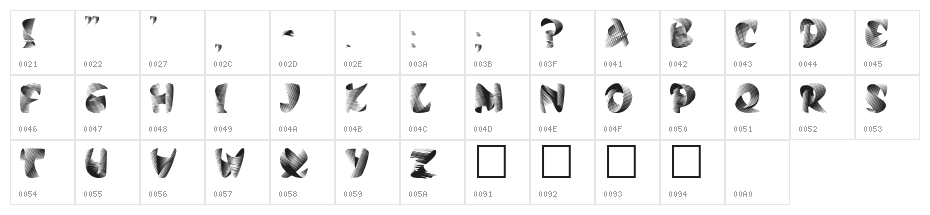 Calypso Character Map