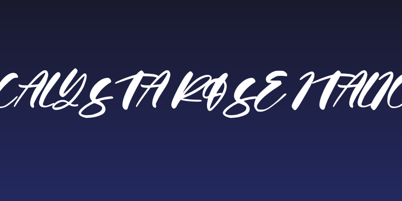 Calysta Rose Italic Social Header