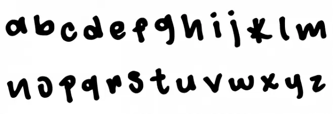 Cam Regular Schriftart Kleinbuchstaben