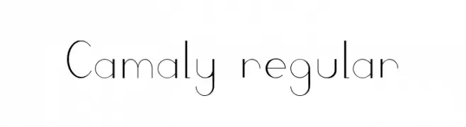 Camaly regular  Frei Schriftart Herunterladen