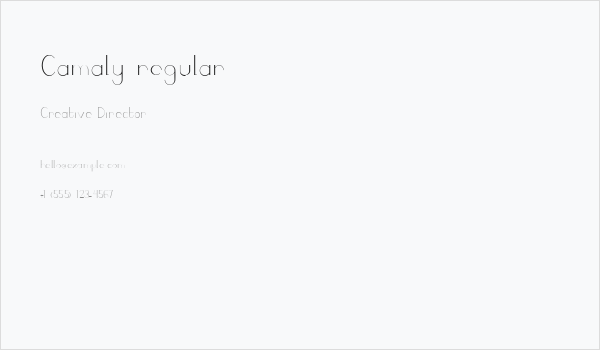 Camaly regular Business Card