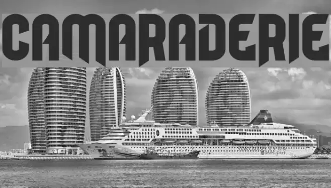 Camaraderie Font examples