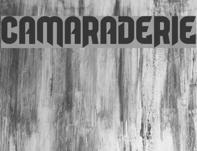 Camaraderie Font examples