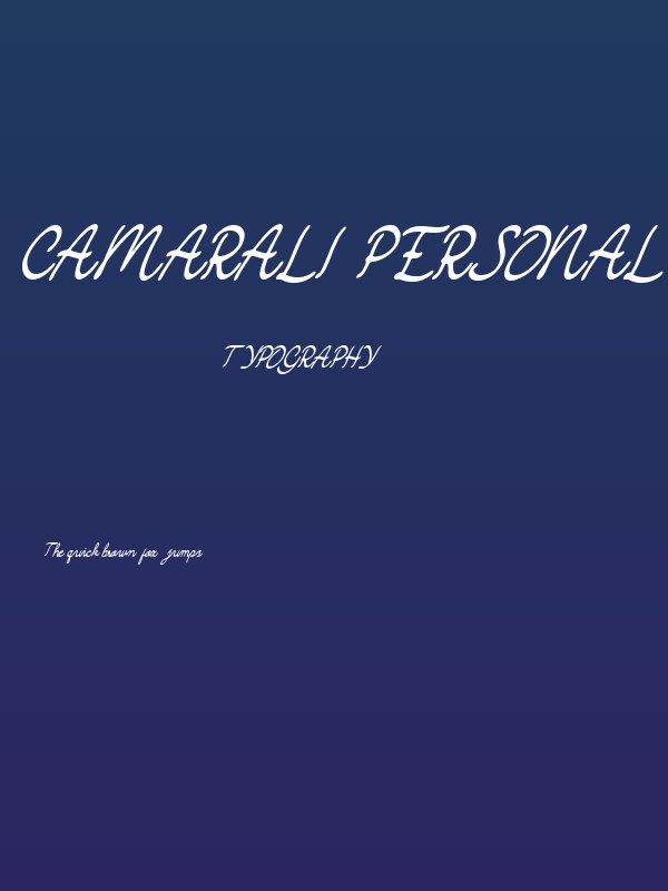 Camarali Personal Use Poster