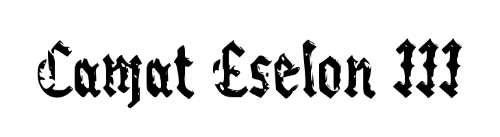 Camat Eselon III  font caratteri gratis