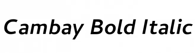 Cambay Bold Italic  لخطوط تنزيل
