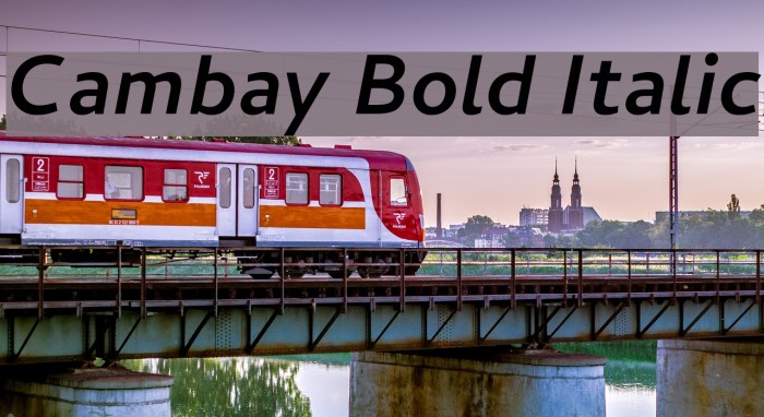 Cambay Bold Italic Font examples