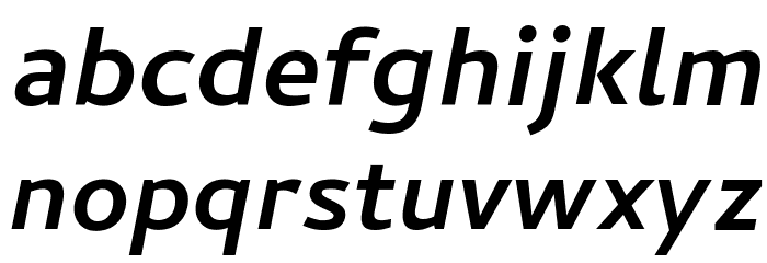 Cambay Bold Italic Font LOWERCASE