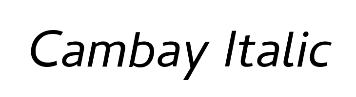 Cambay Italic Font