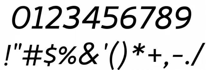 Cambay Italic Font OTHER CHARS