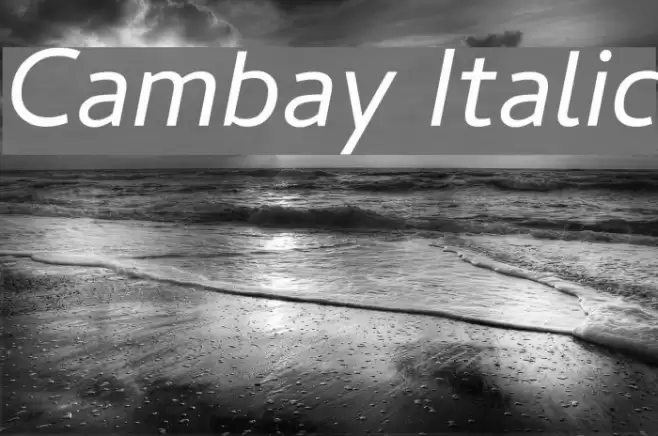 Cambay Italic Font examples
