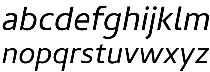 Cambay Italic Font LOWERCASE