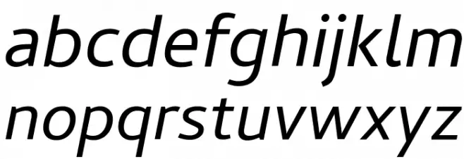 Cambay Italic Font LOWERCASE