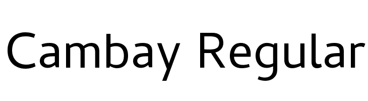 Cambay Regular Font