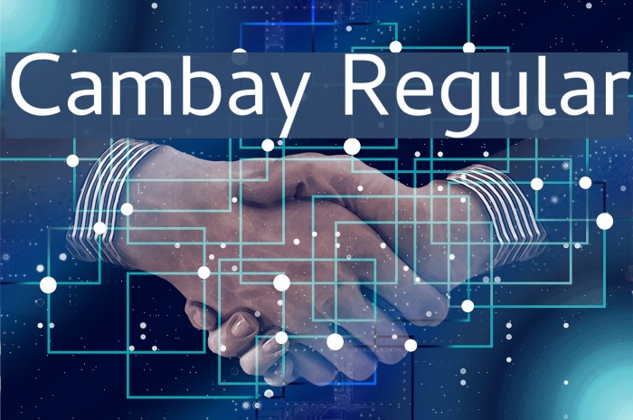 Cambay Regular Font examples