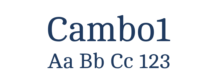 Cambo1 Font Preview