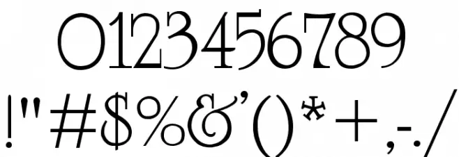 Cambridge Medium Font OTHER CHARS