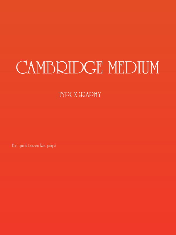 Cambridge Medium Poster