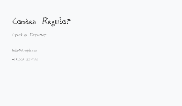 Camden Regular Business Card