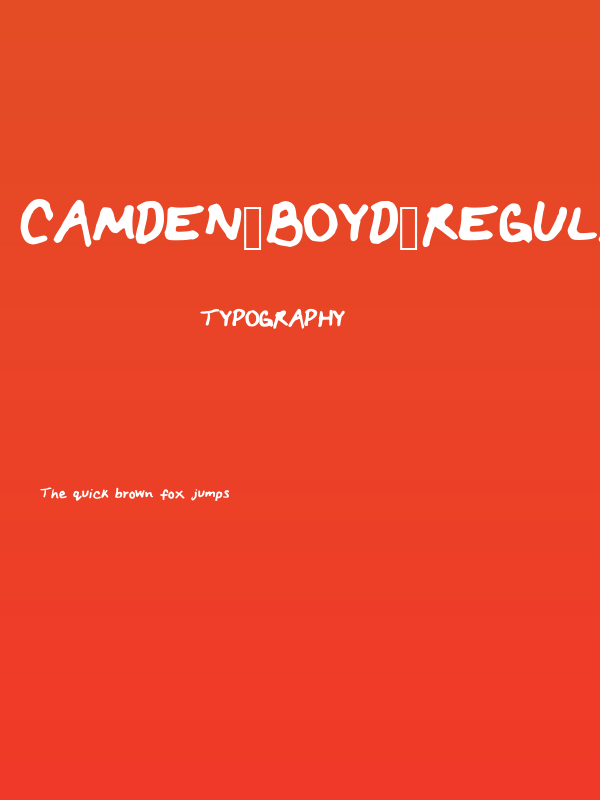 Camden_Boyd_Regular Poster