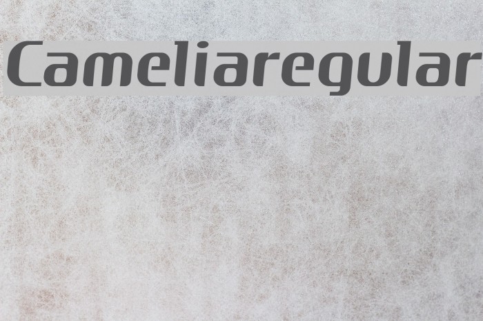 Cameliaregular Font examples