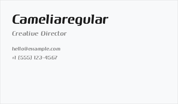 Cameliaregular Business Card