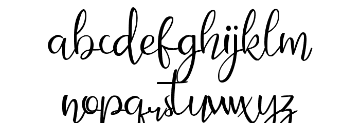 Camellia Font LOWERCASE