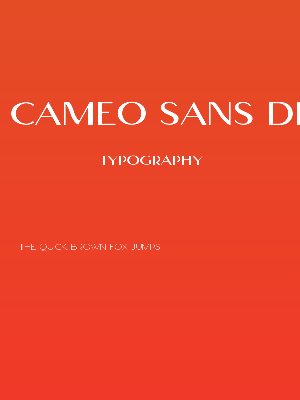 Cameo Sans DEMO Poster
