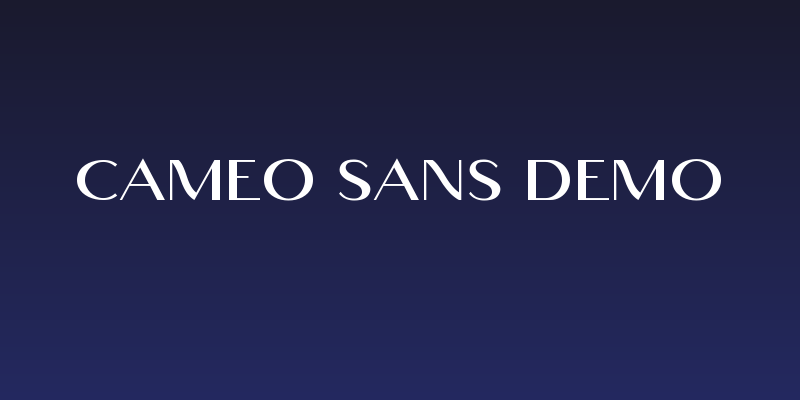 Cameo Sans DEMO Social Header
