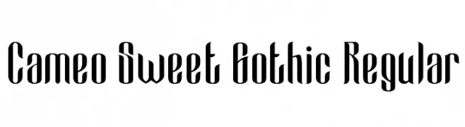 Cameo Sweet Gothic Regular  Скачать бесплатные шрифты