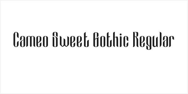 Cameo Sweet Gothic Regular Logo
