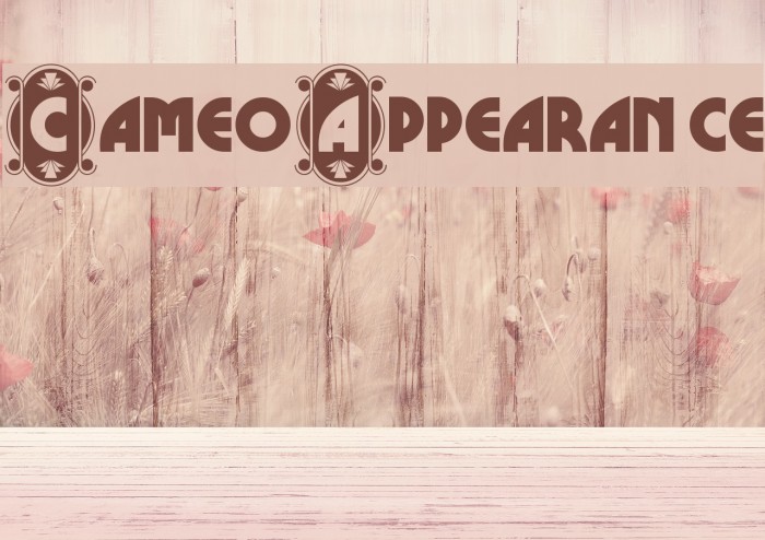 CameoAppearance Font examples
