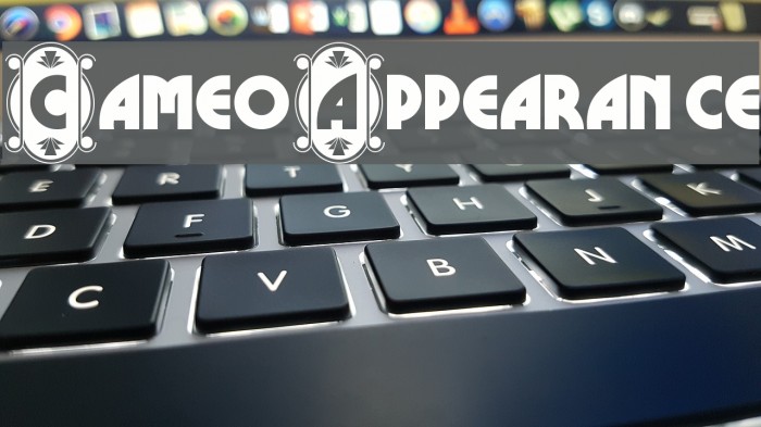 CameoAppearance Font examples
