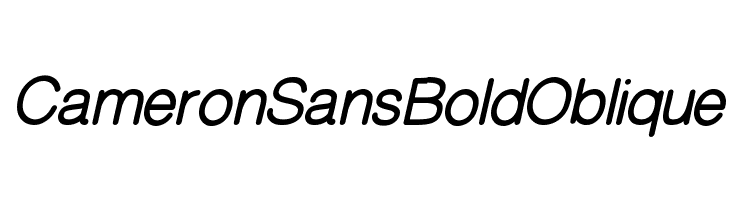 CameronSansBoldOblique Fonte