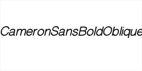 CameronSansBoldOblique Logo