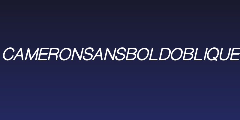 CameronSansBoldOblique Social Header