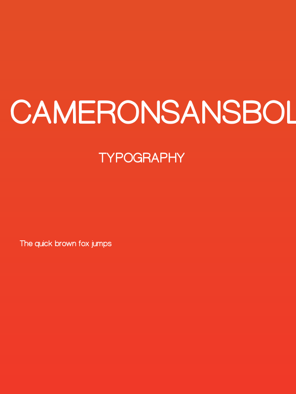 CameronSansBold Poster