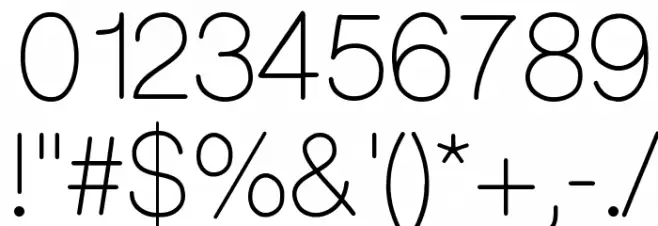 CameronSansLight Font OTHER CHARS