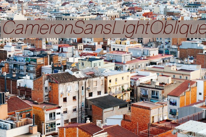 CameronSansLightOblique Font examples