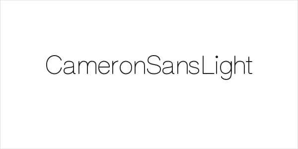 CameronSansLight Logo