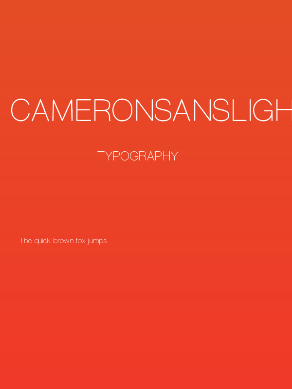 CameronSansLight Poster