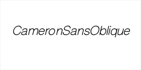 CameronSansOblique Logo