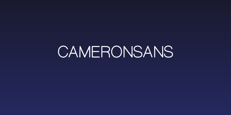 CameronSans Social Header