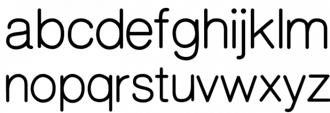 CameronSans Schriftart Kleinbuchstaben