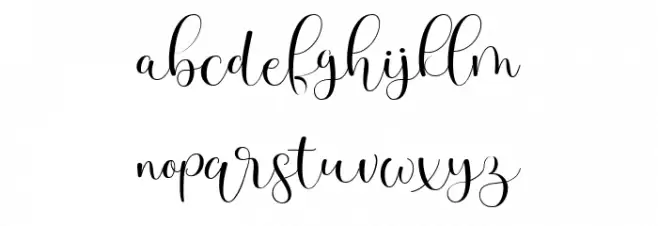 Cameta Cuttes Regular Font LOWERCASE