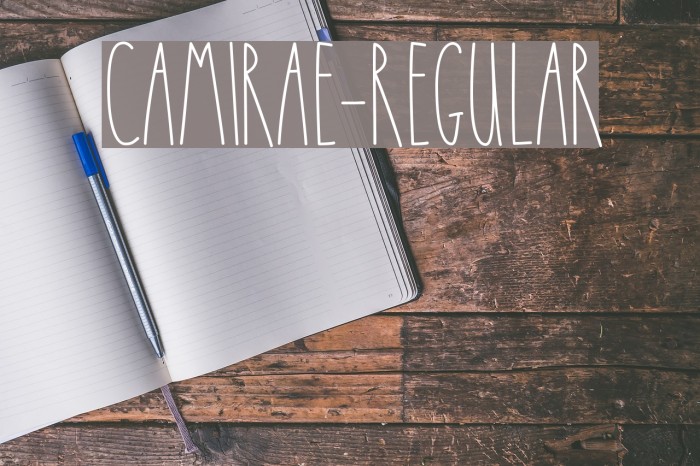 CamiRae-Regular Font examples